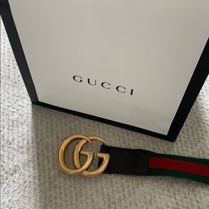 Gucci GG Marmont web belt